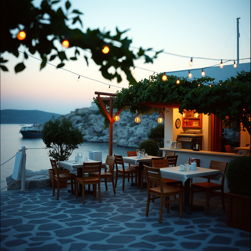 restaurant on a Greek island
